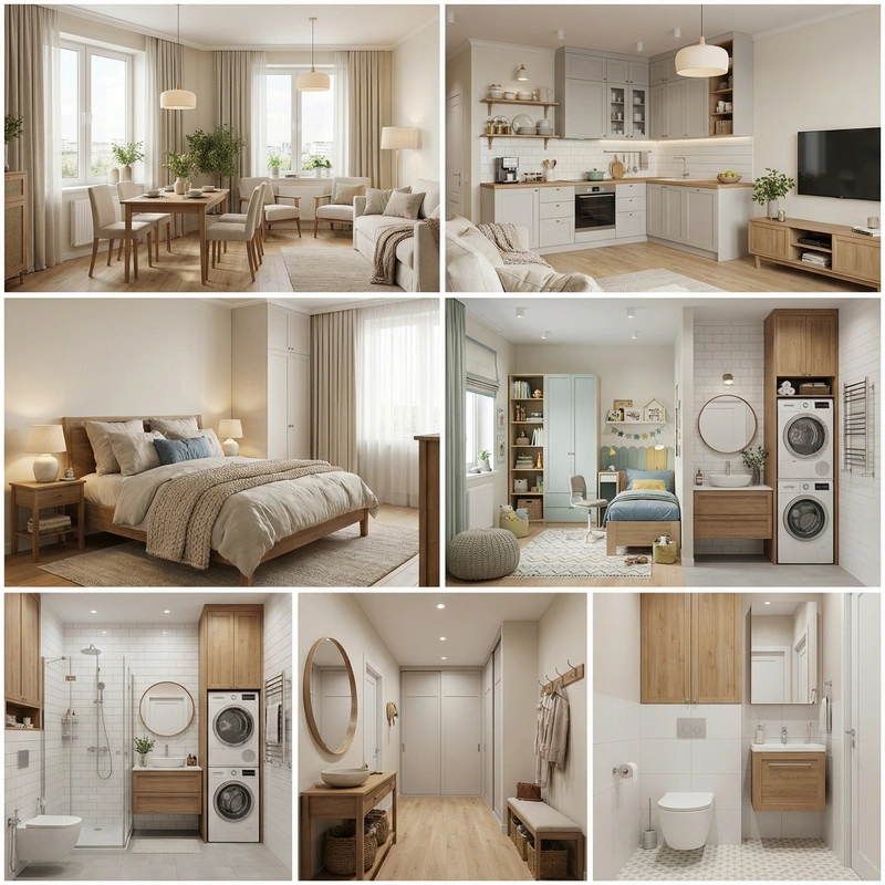 Дизайн интерьера в стиле Хюгге — Гостиная от нейросети RoomGPT