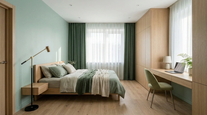 Дизайн интерьера в стиле Минимализм — Спальня от нейросети RoomGPT