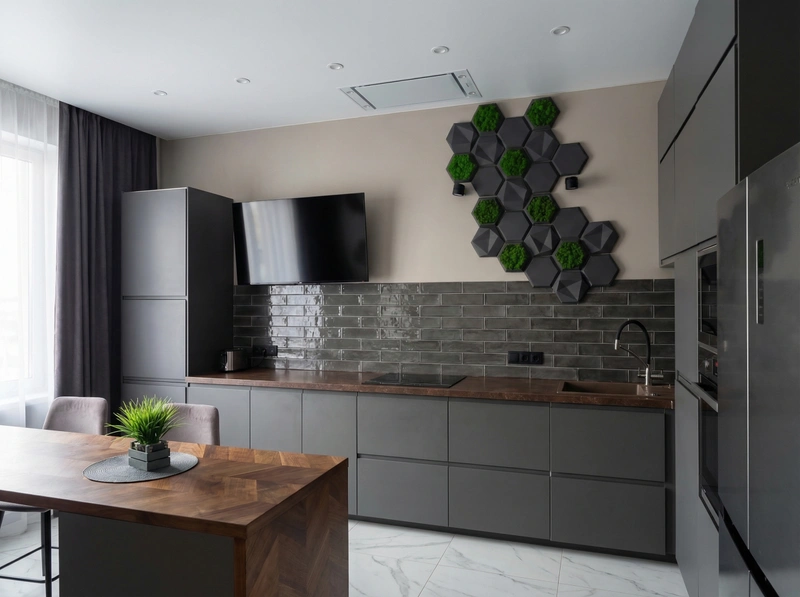 Дизайн интерьера в стиле Классика — Кухня от нейросети RoomGPT