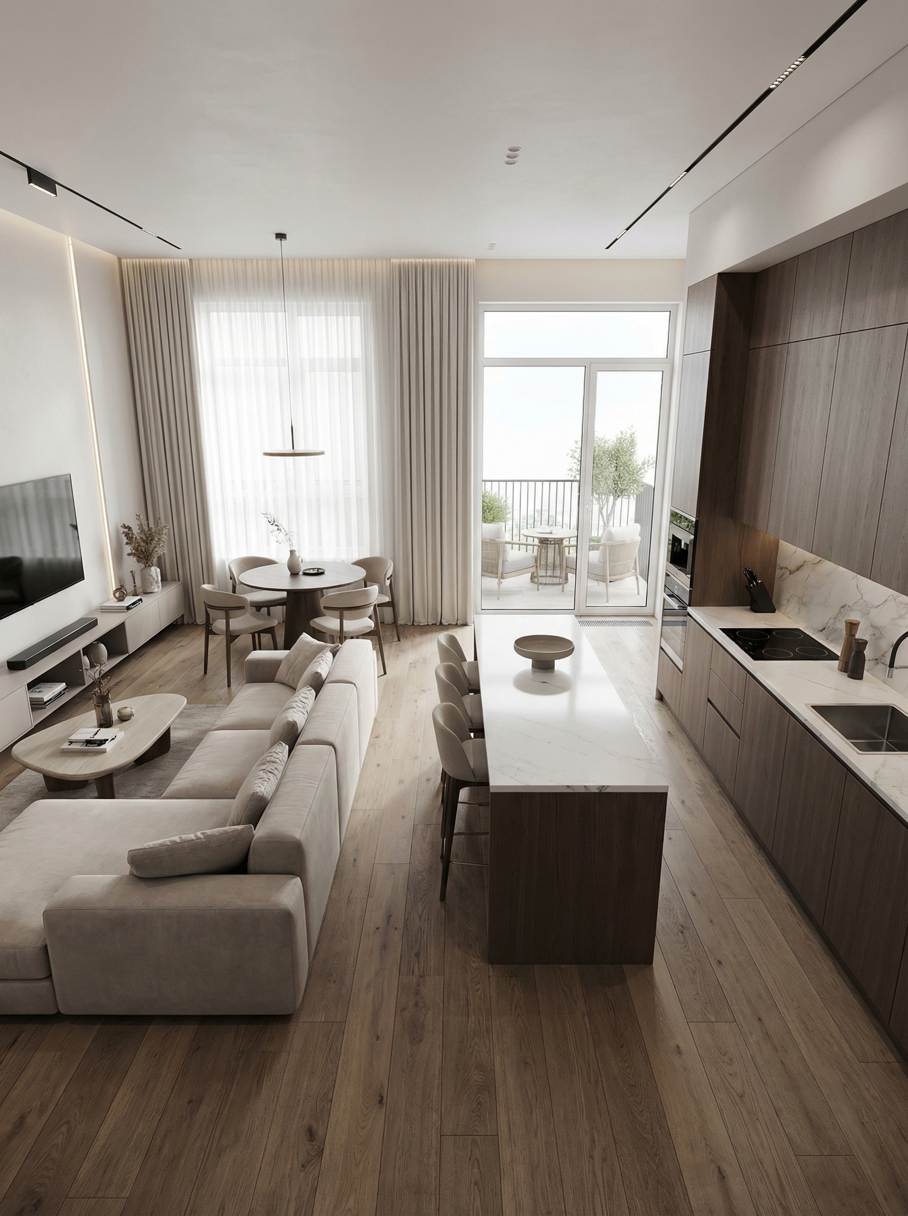 Дизайн кухни в стиле Минимализм — фото интерьера от нейросети RoomGPT