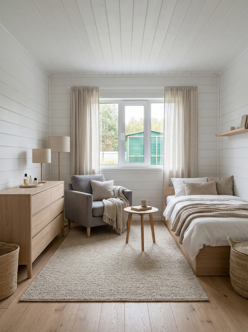 Дизайн интерьера в стиле Хюгге — Гостиная от нейросети RoomGPT