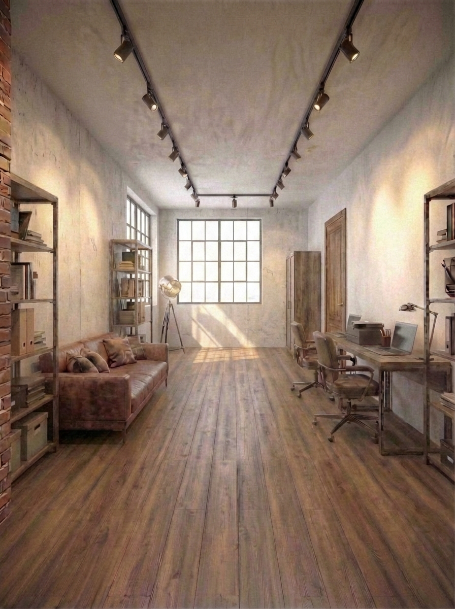 Дизайн гостиной в стиле Лофт — фото интерьера от нейросети RoomGPT