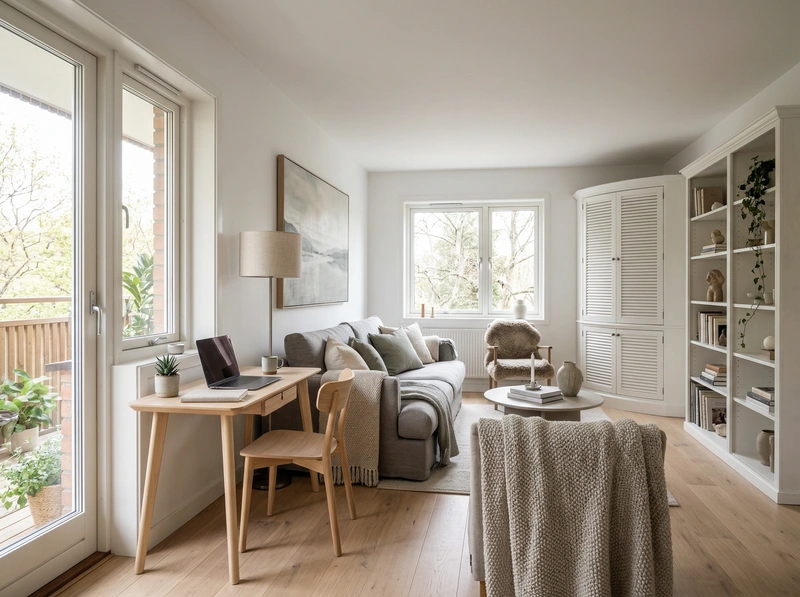 Дизайн интерьера в стиле Хюгге — Гостиная от нейросети RoomGPT