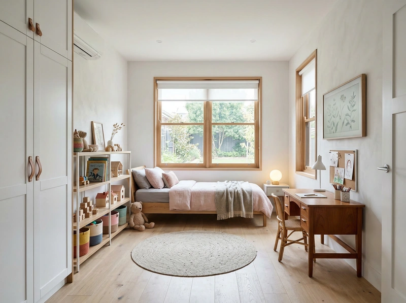 Дизайн детской в стиле Сканди — фото интерьера от нейросети RoomGPT