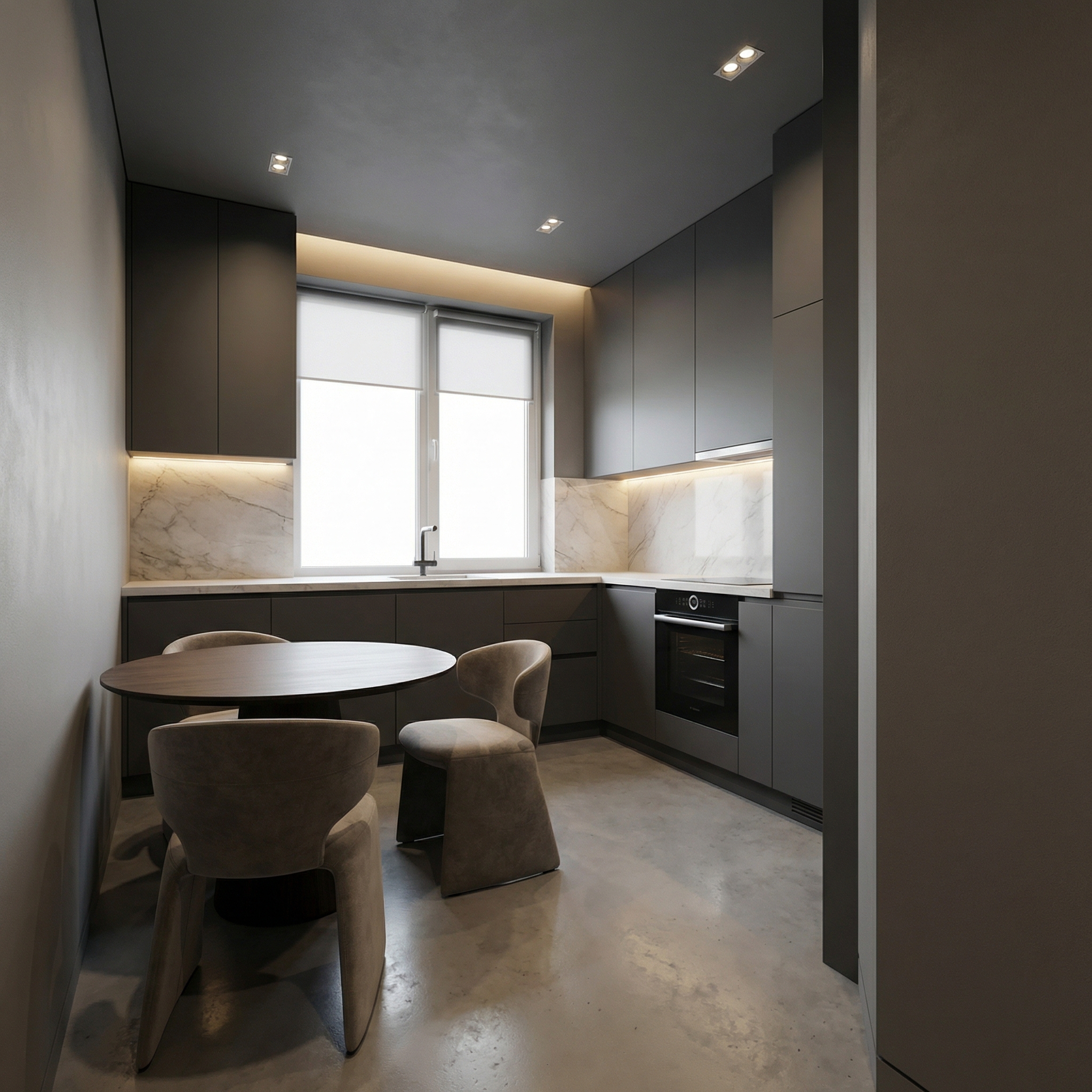 Дизайн кухни в стиле Минимализм — фото интерьера от нейросети RoomGPT