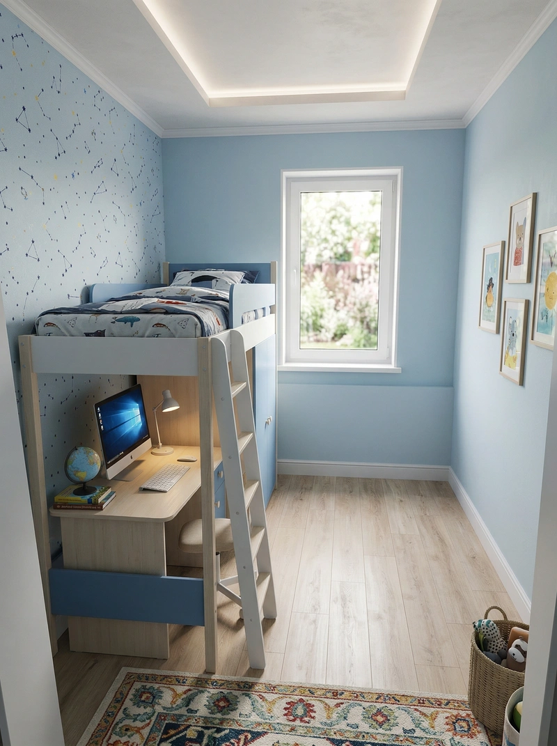 Дизайн детской в стиле Без стиля — фото интерьера от нейросети RoomGPT