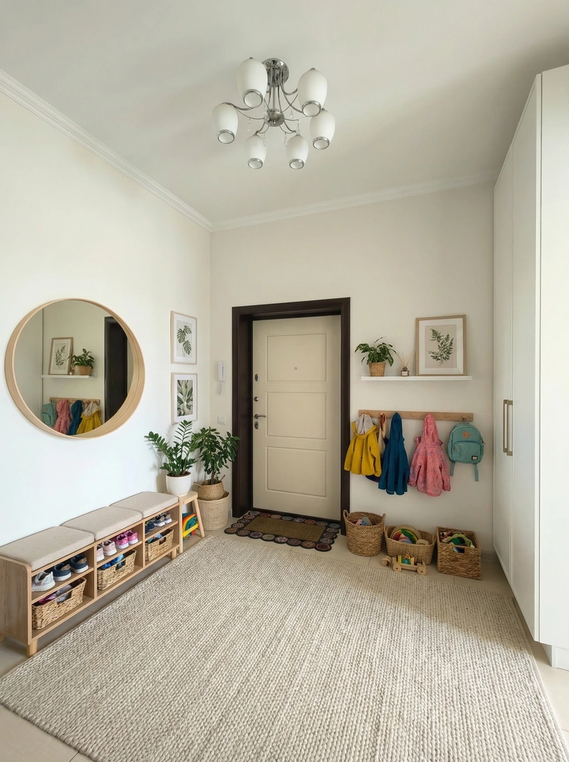 Дизайн интерьера в стиле Сканди — Прихожая от нейросети RoomGPT