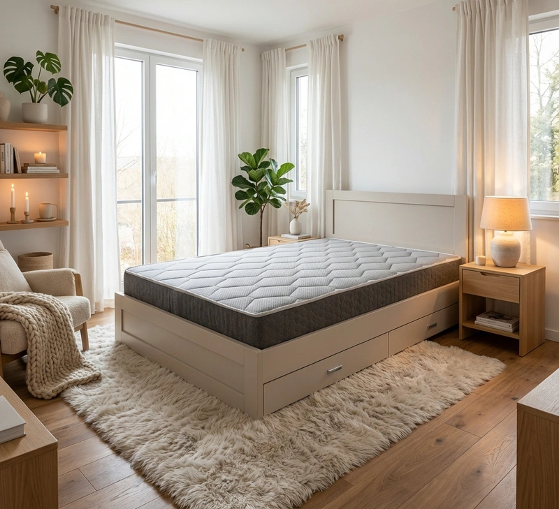 Дизайн интерьера в стиле Хюгге — Спальня от нейросети RoomGPT