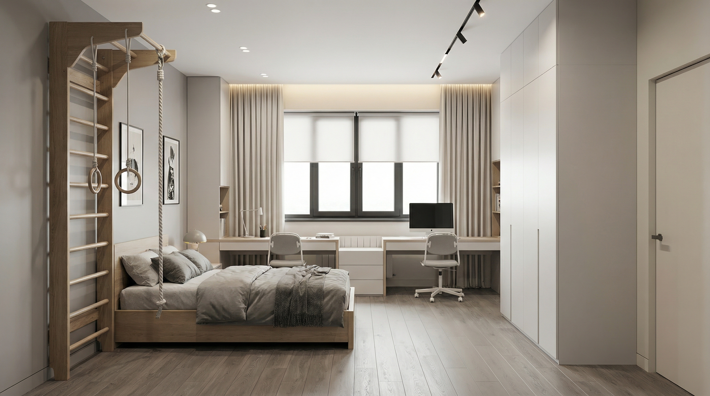 Дизайн детской в стиле Минимализм — фото интерьера от нейросети RoomGPT