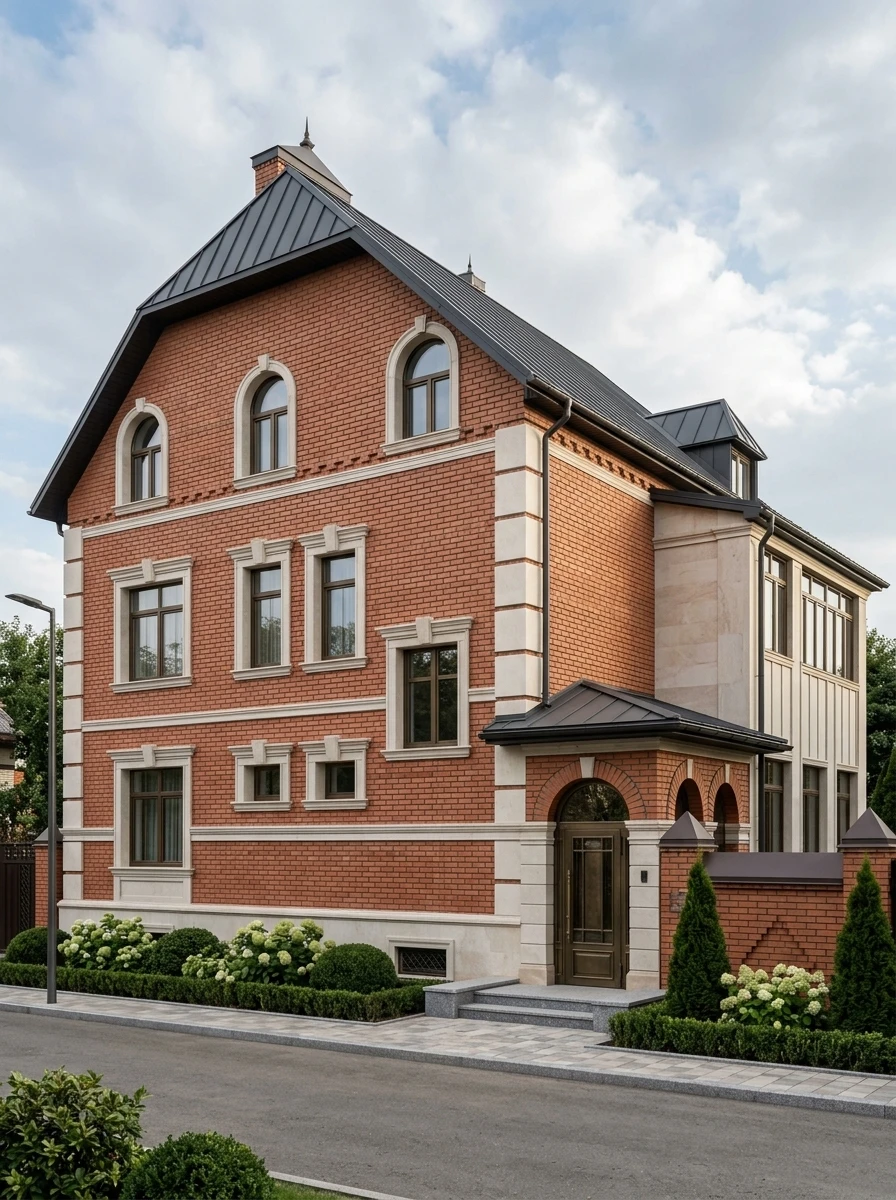 Дизайн фасада в стиле Неоклассика — Фасад от нейросети RoomGPT