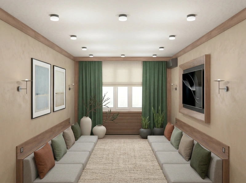 Дизайн интерьера в стиле Минимализм — Гостиная от нейросети RoomGPT