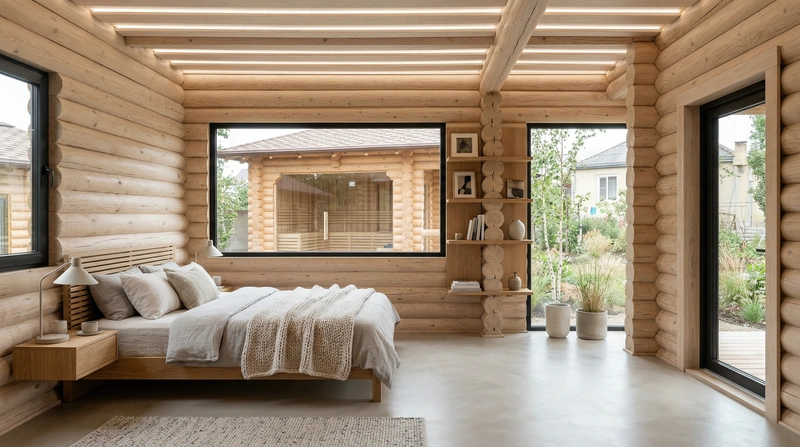 Дизайн интерьера в стиле Сканди — Спальня от нейросети RoomGPT