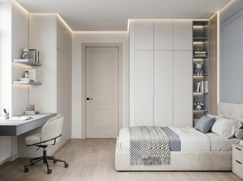 Дизайн детской в стиле Минимализм — фото интерьера от нейросети RoomGPT