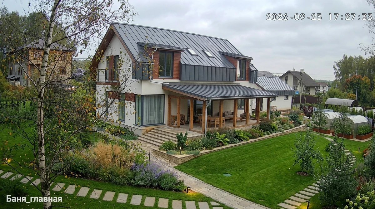 Ландшафтный дизайн в стиле Деревенский кантри — Участок от нейросети RoomGPT