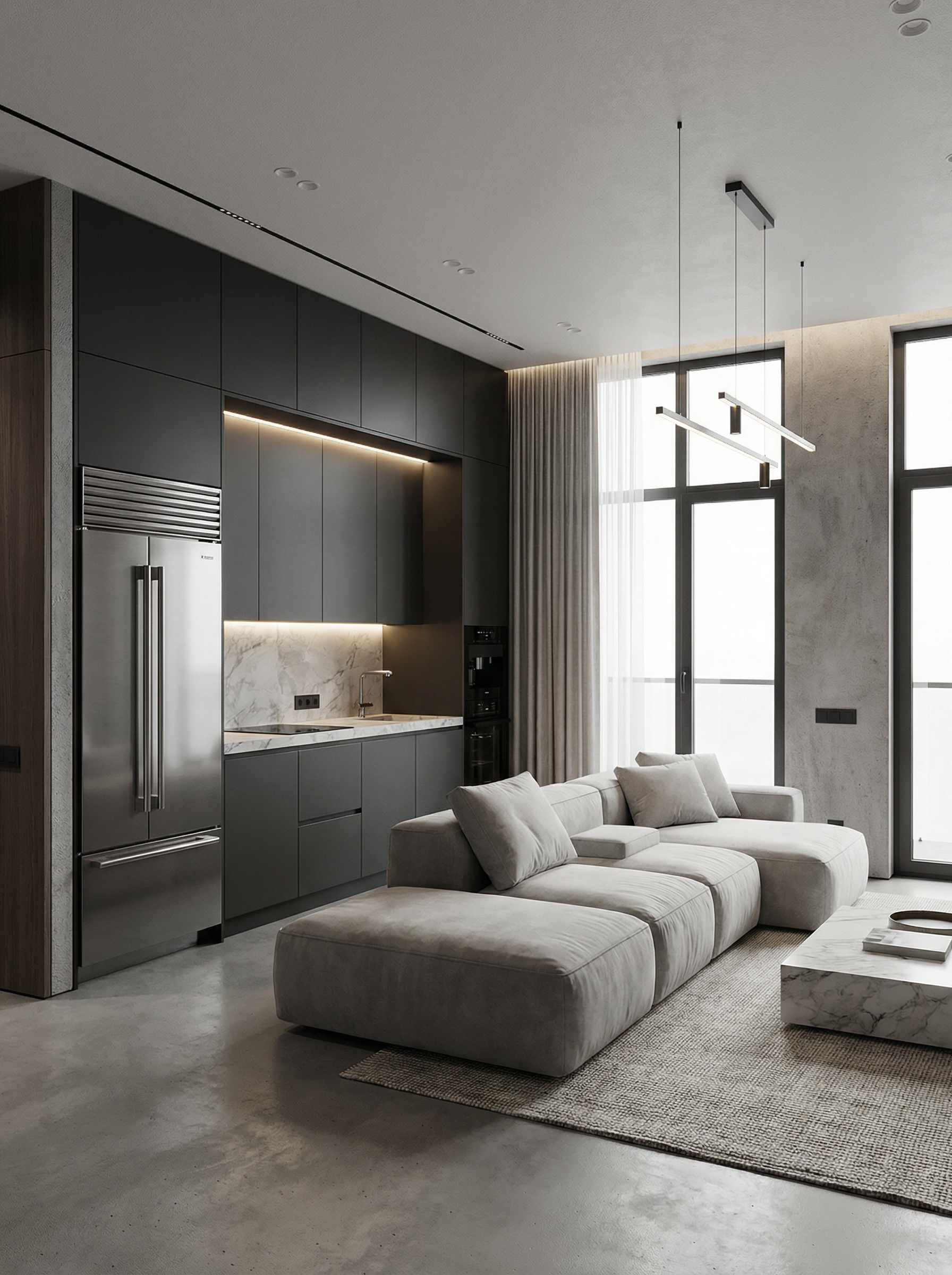 Дизайн кухни в стиле Минимализм — фото интерьера от нейросети RoomGPT