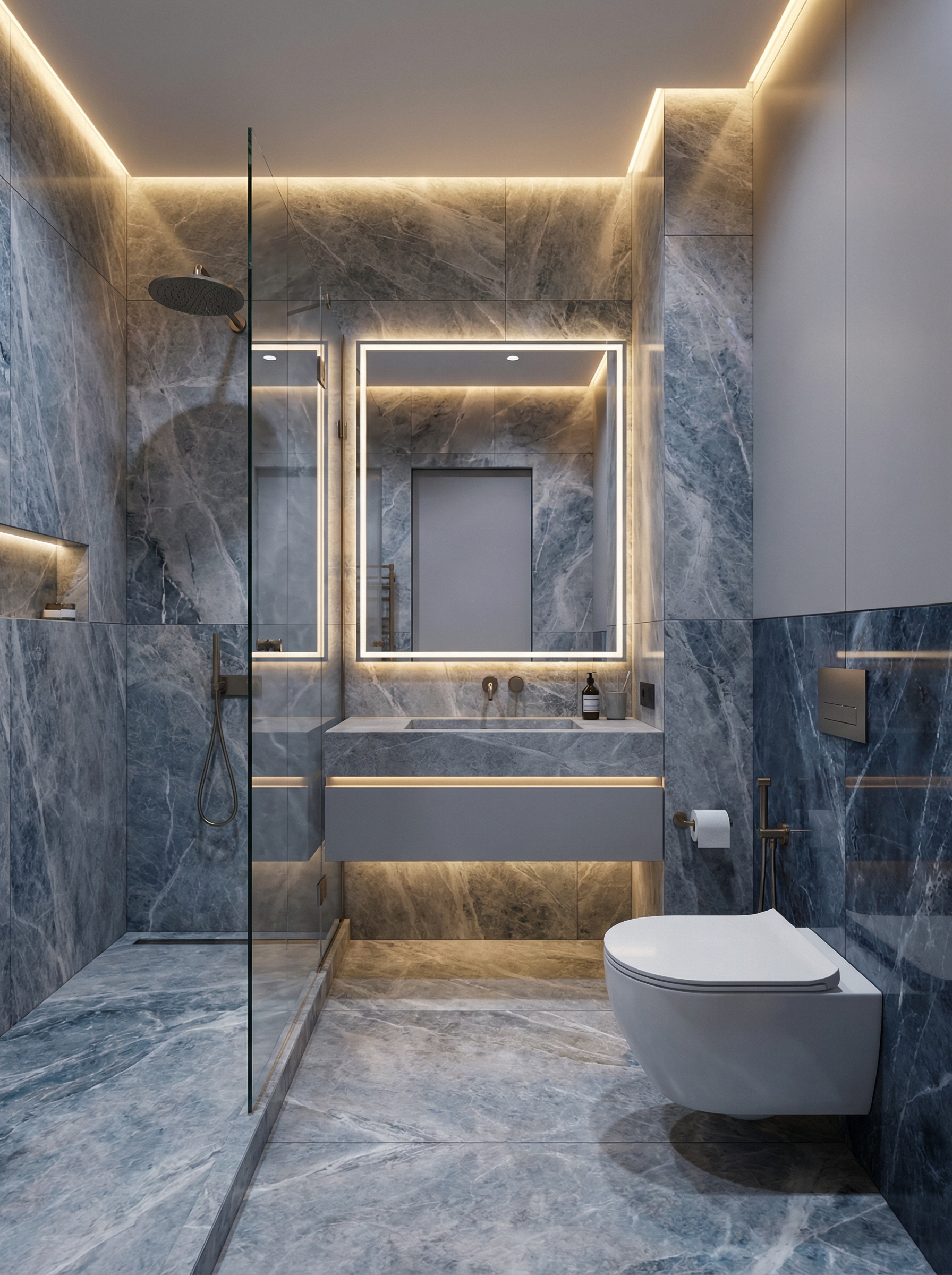 Дизайн ванной в стиле Минимализм — фото интерьера от нейросети RoomGPT