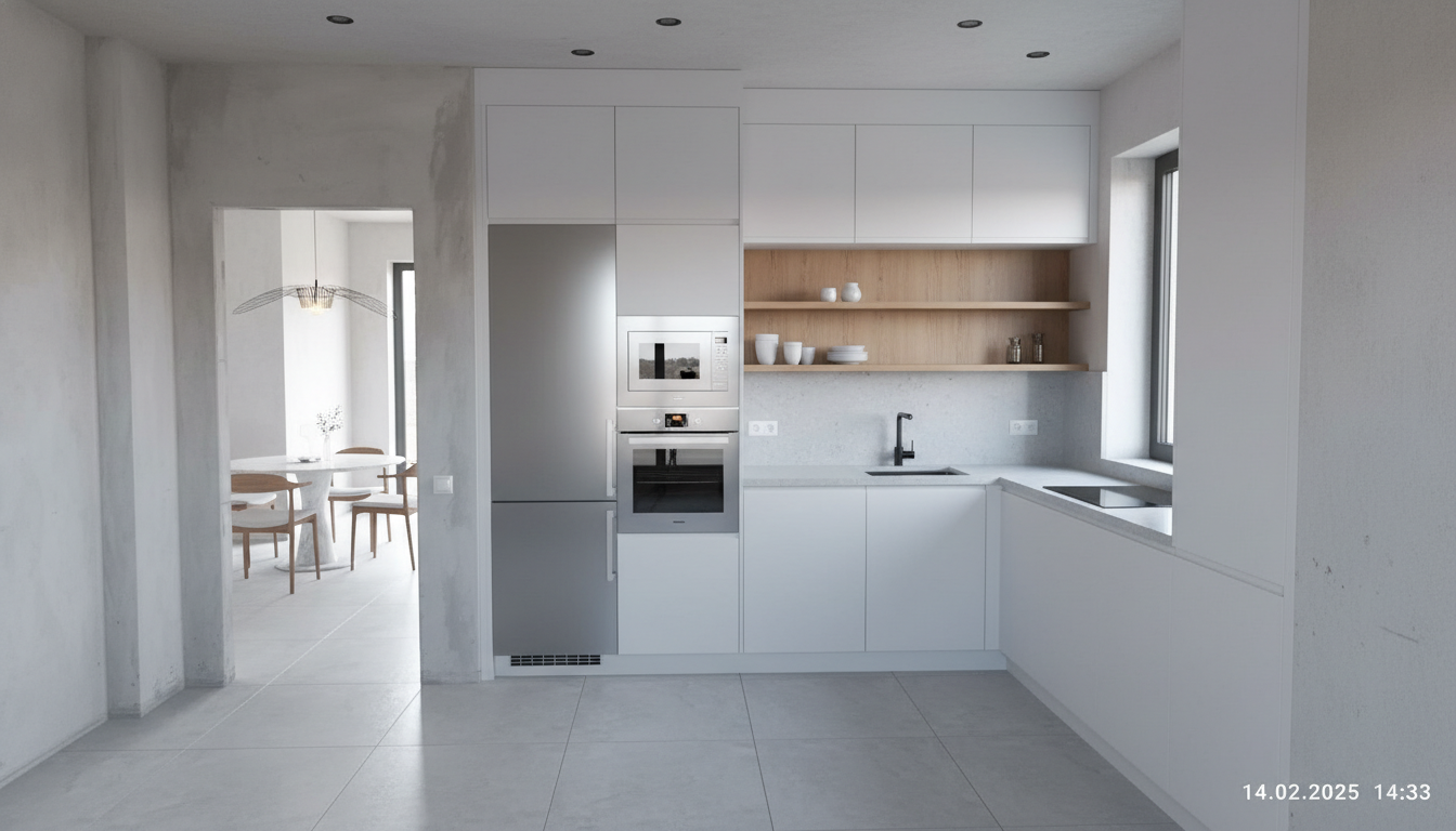 Дизайн кухни в стиле Минимализм — фото интерьера от нейросети RoomGPT