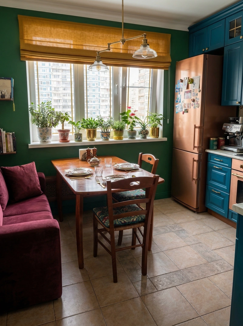 Дизайн интерьера в стиле Британский — Кухня от нейросети RoomGPT