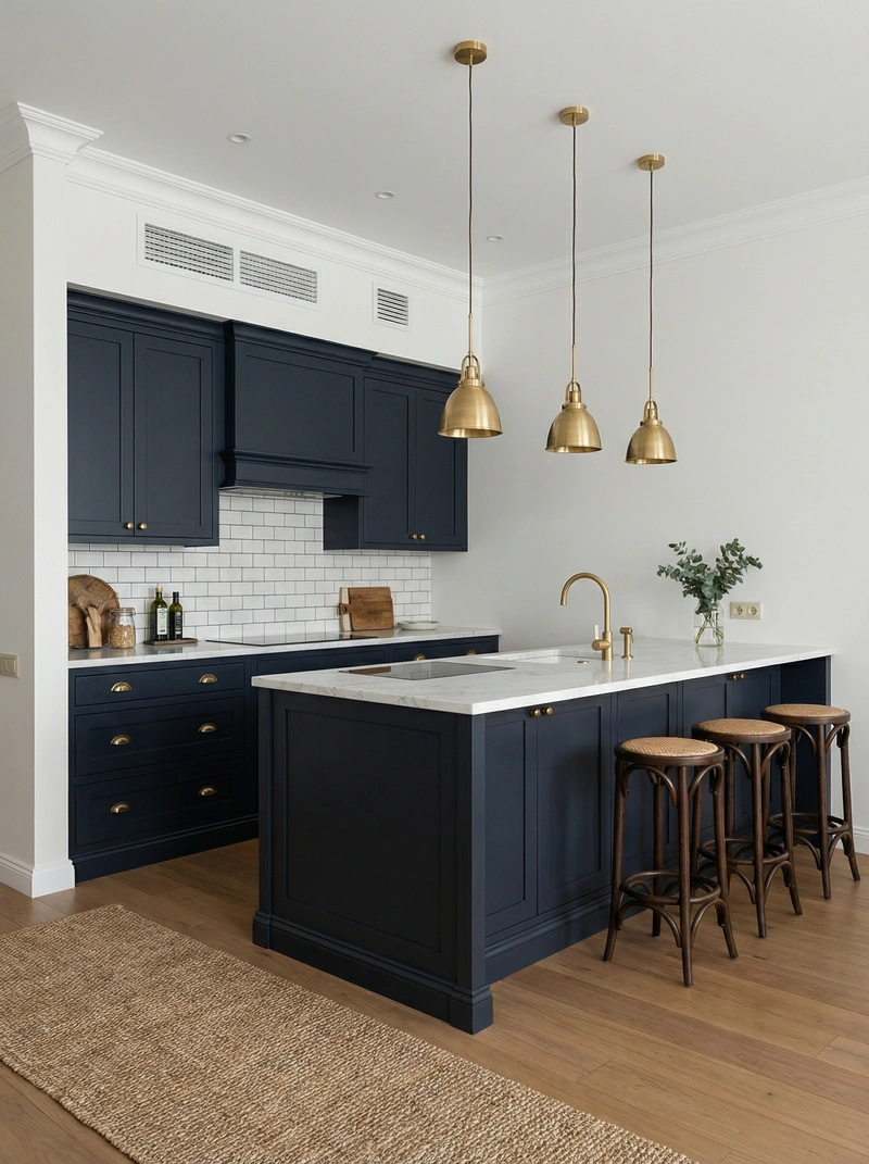 Дизайн интерьера в стиле Классика — Кухня от нейросети RoomGPT