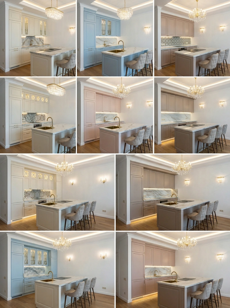 Дизайн интерьера в стиле Неоклассика — Кухня от нейросети RoomGPT