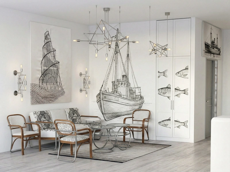 Дизайн интерьера в стиле Классика — Гостиная от нейросети RoomGPT