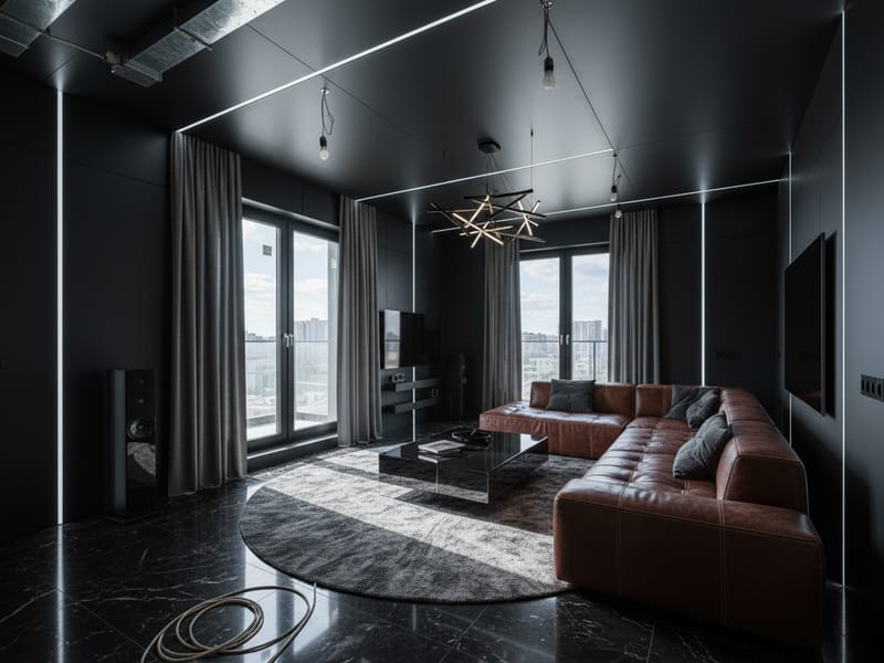 Интерьер в стиле Блэктэк — пример дизайна квартиры | RoomGPT