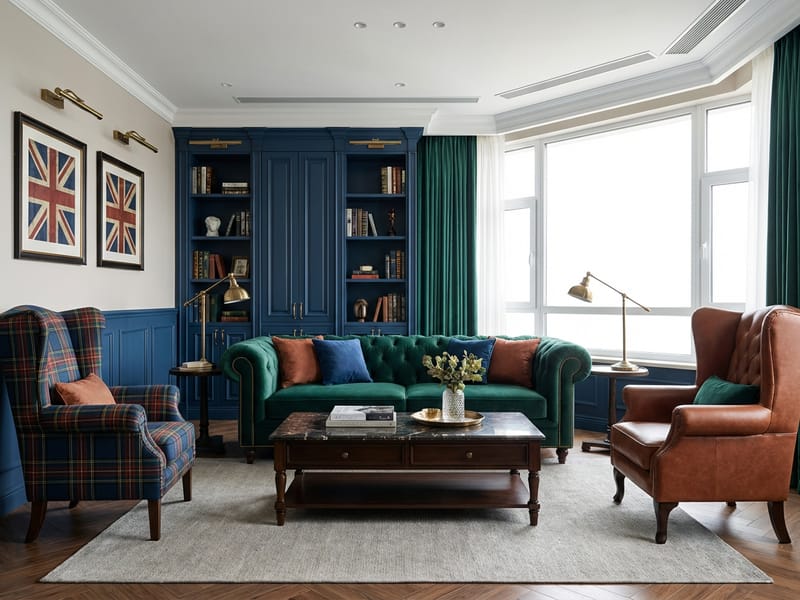 Интерьер в стиле Британский — пример дизайна квартиры | RoomGPT