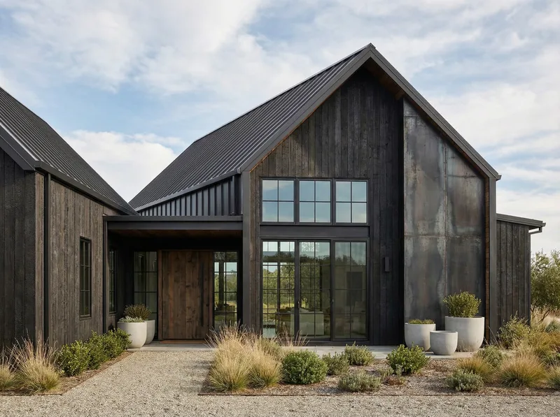 Фасад в стиле Барнхаус