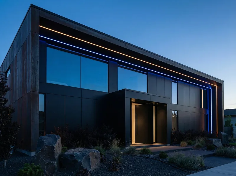 Фасад в стиле Блэктэк