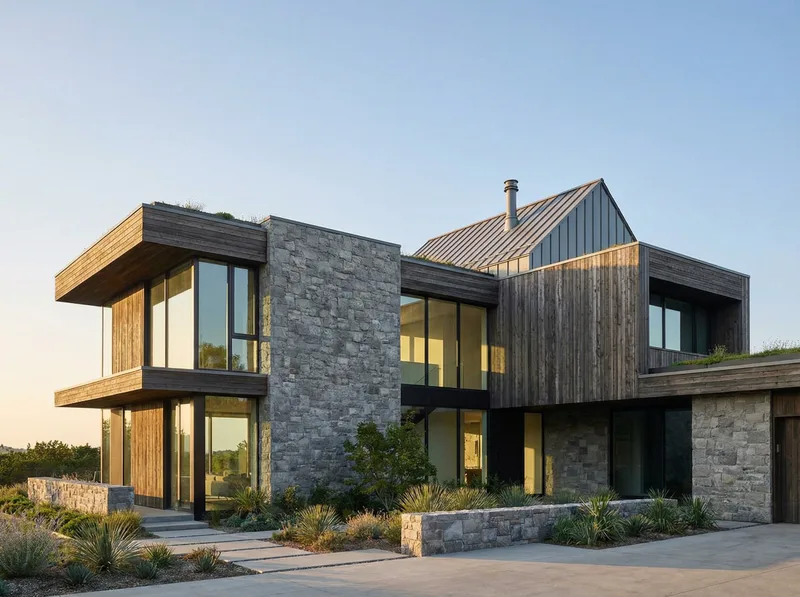 Фасад в стиле Контемпорари