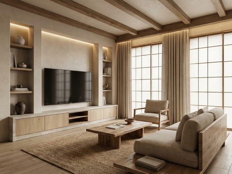 Интерьер в стиле Japandi — пример дизайна квартиры | RoomGPT