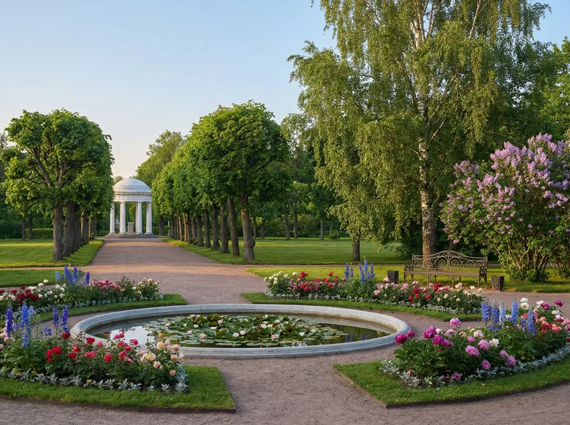 Ландшафтный дизайн в стиле Русская усадьба