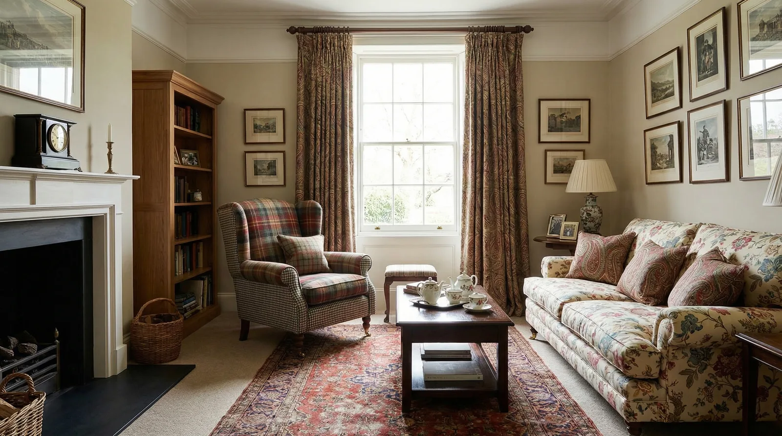 Классические паттерны в стиле Британский — пример интерьера | RoomGPT