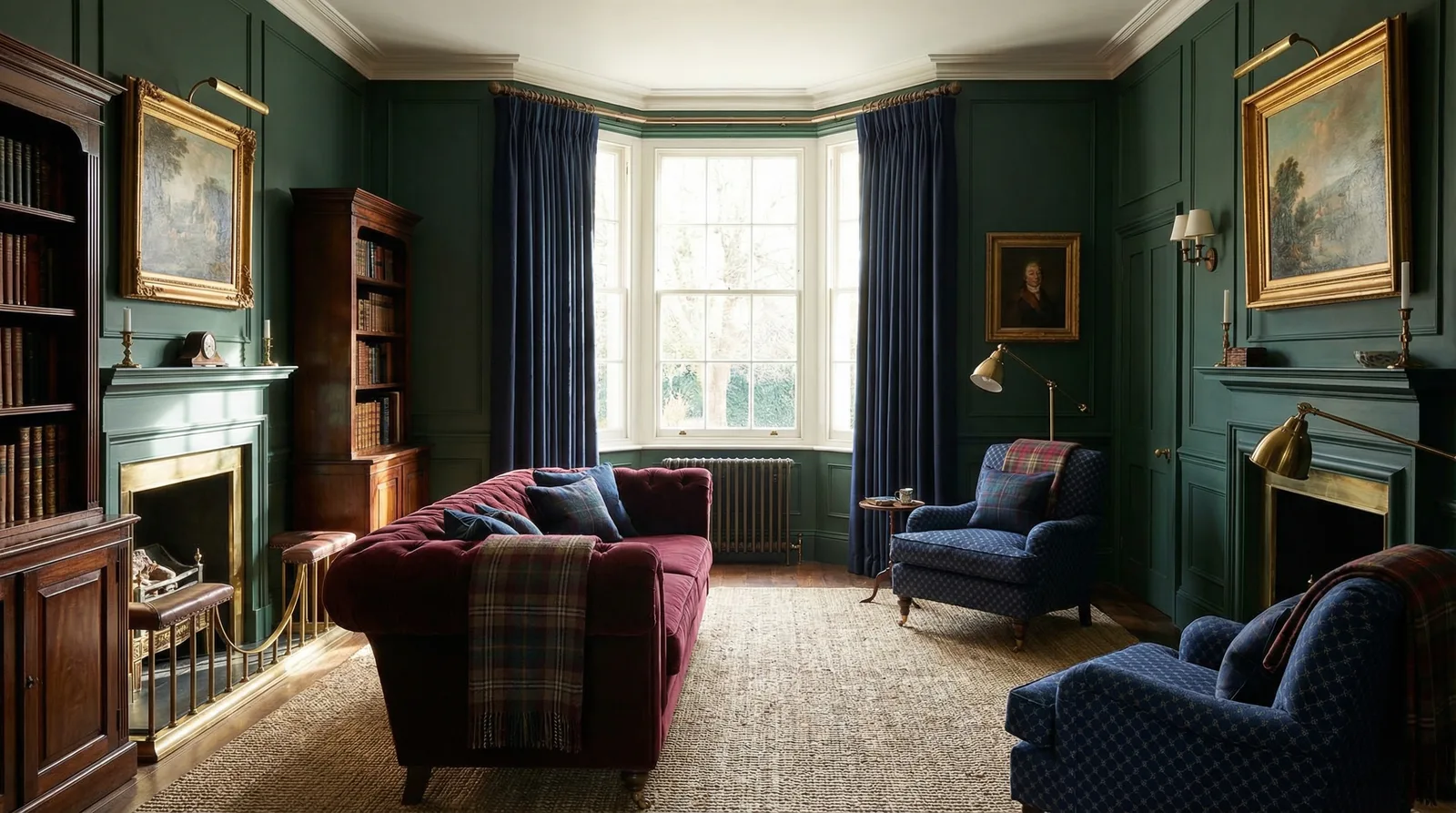Насыщенные цвета в стиле Британский — пример интерьера | RoomGPT