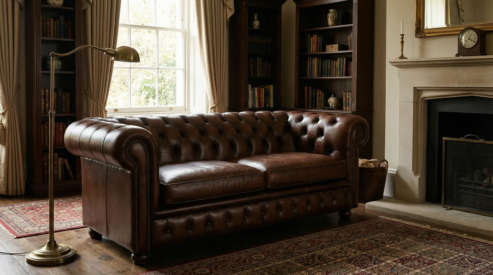 Мебель Честерфилд в стиле Британский — пример интерьера | RoomGPT