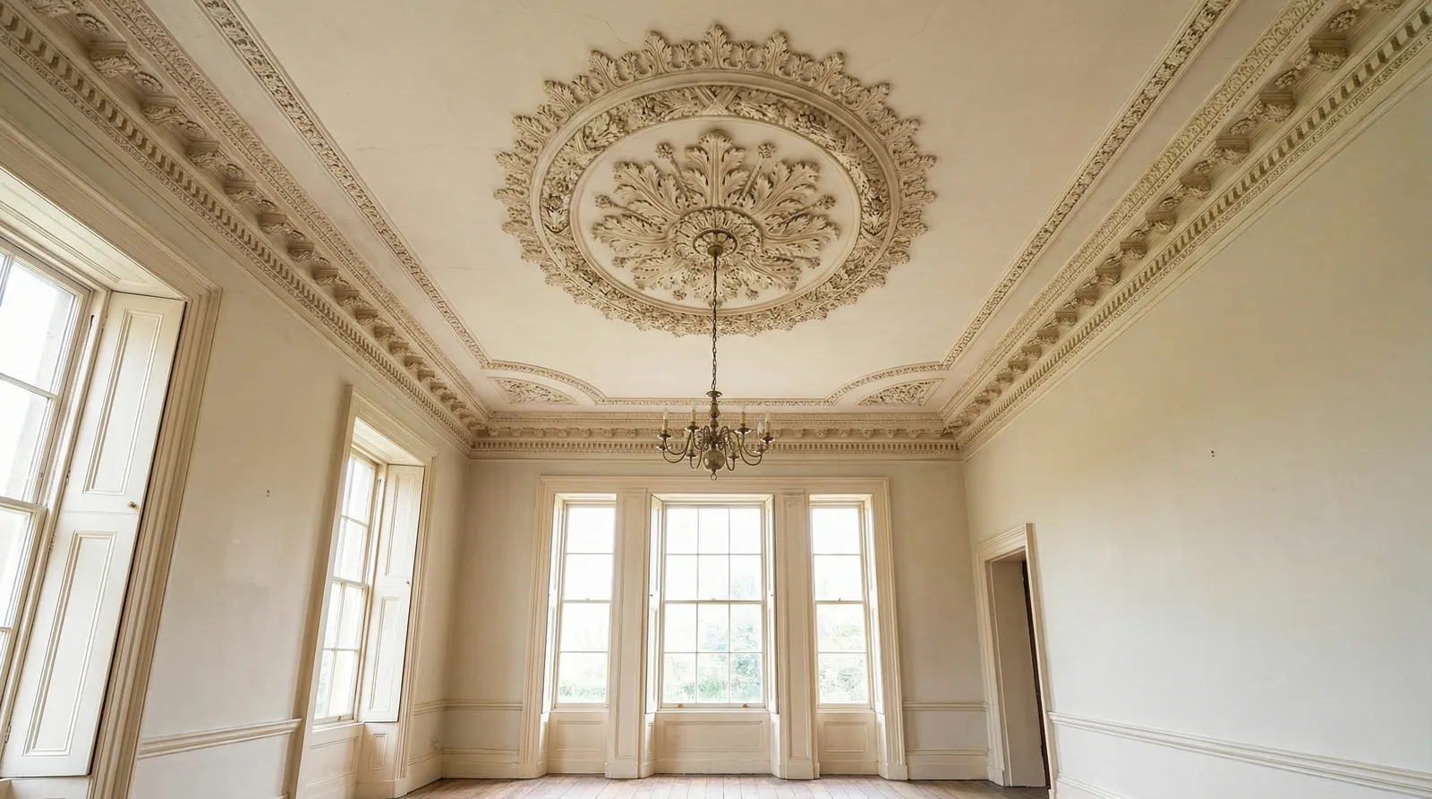 Лепнина и розетки в стиле Классика — пример интерьера | RoomGPT