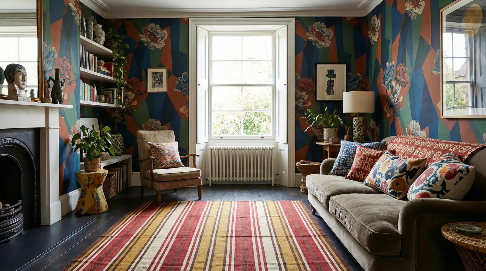 Смелые паттерны в стиле Эклектика — пример интерьера | RoomGPT