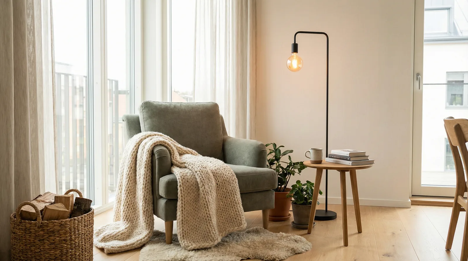 Уютные уголки в стиле Хюгге — пример интерьера | RoomGPT