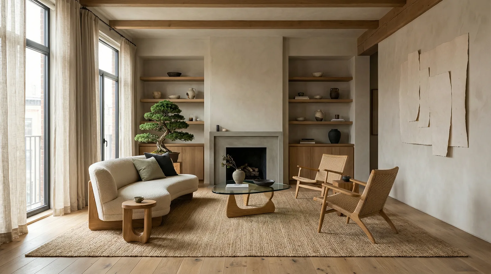 Интерьер в стиле Japandi — пример дизайна квартиры | RoomGPT