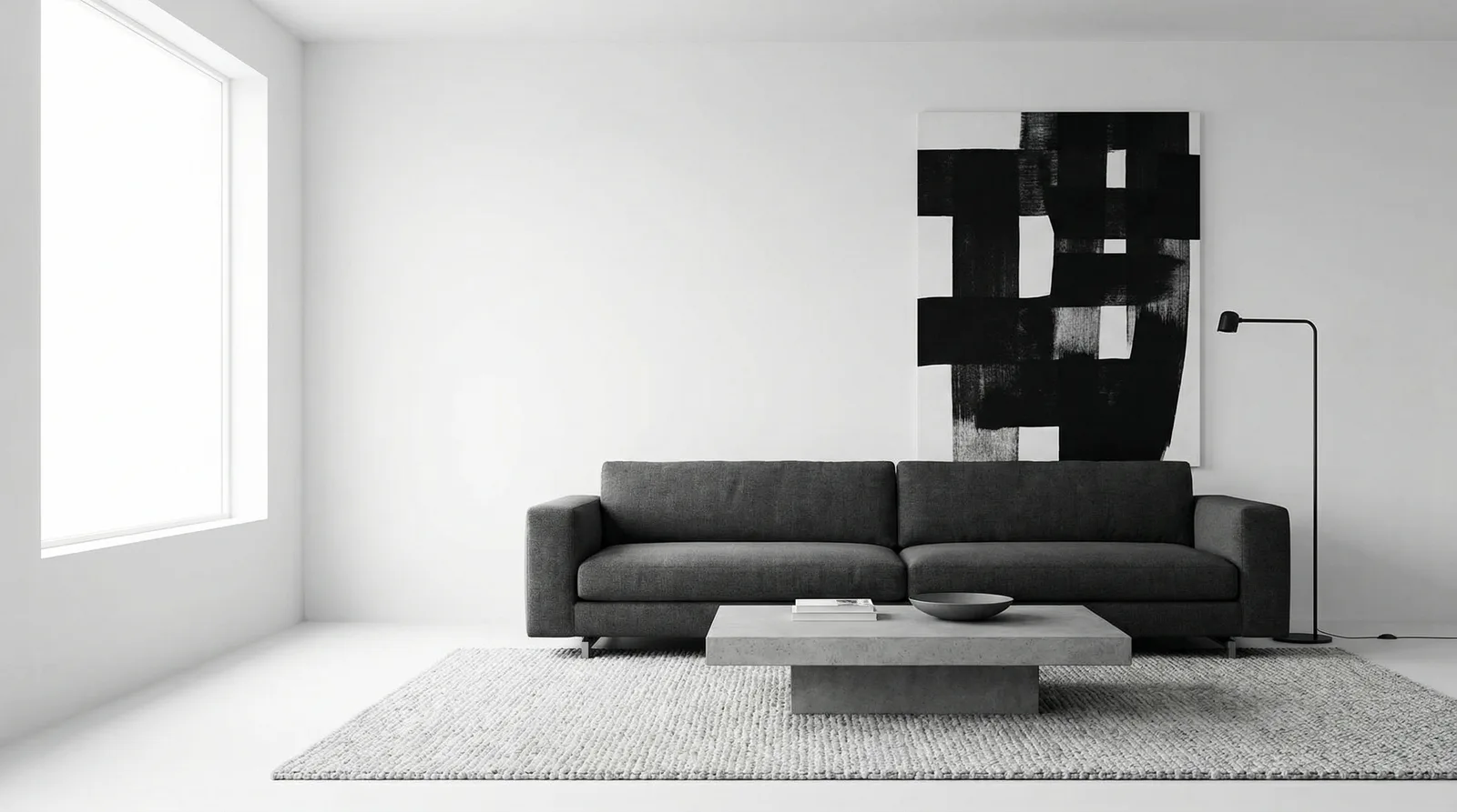 Монохромная палитра в стиле Минимализм — пример интерьера | RoomGPT