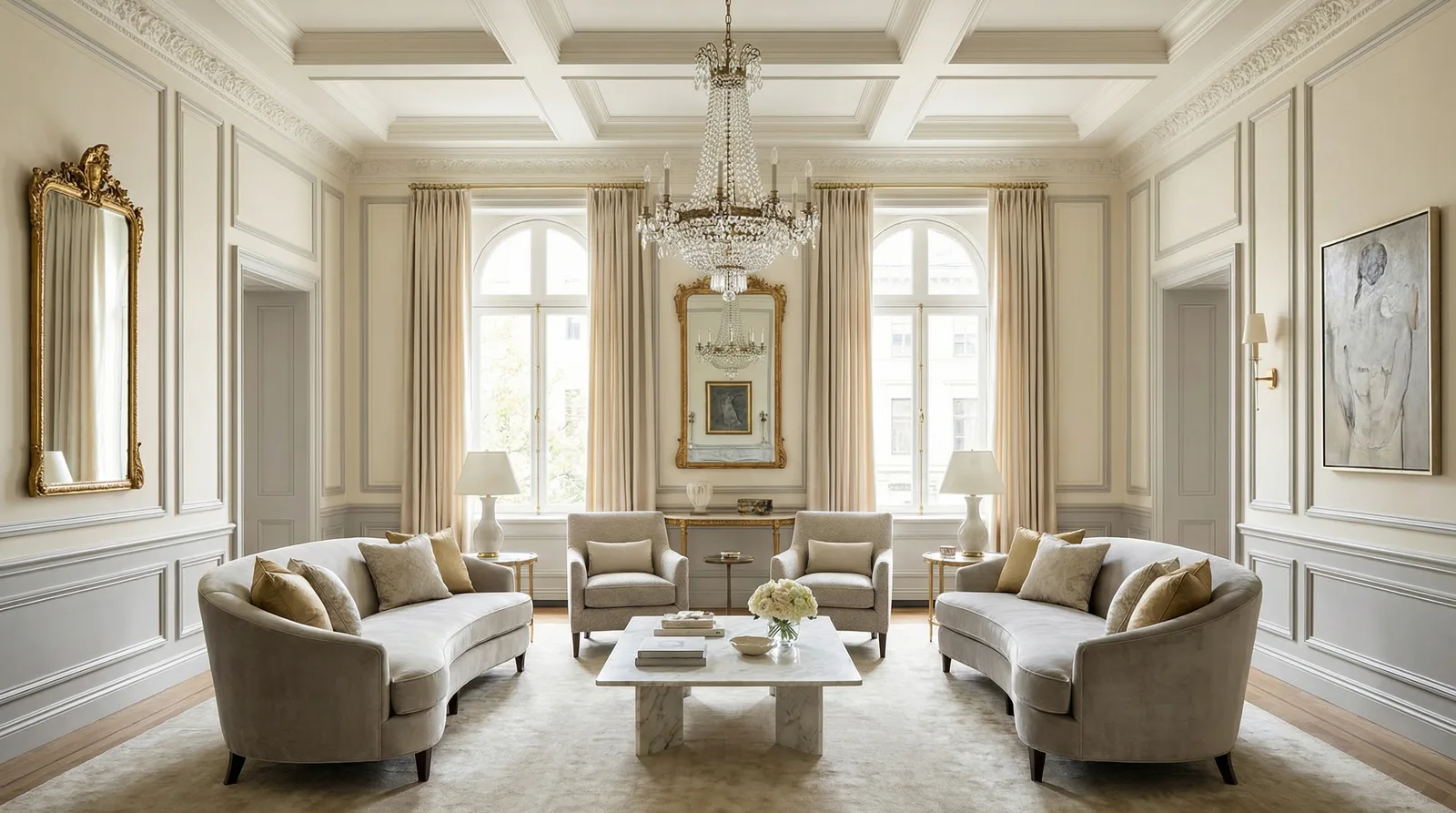 Интерьер в стиле Неоклассика — пример дизайна квартиры | RoomGPT