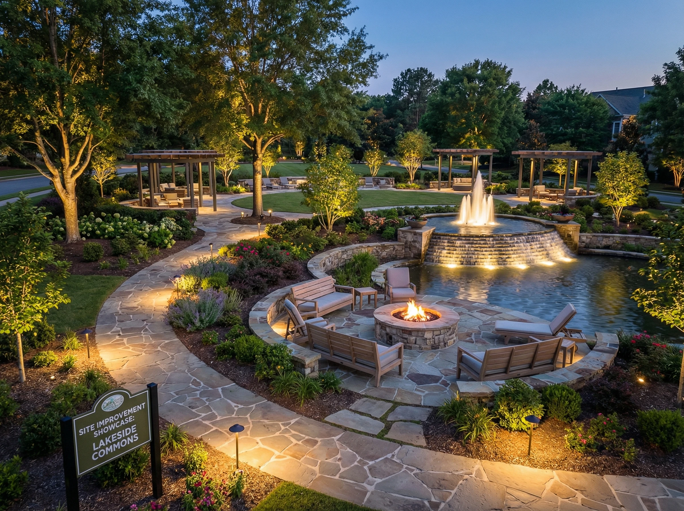 Благоустройство участка с нейросетью RoomGPT