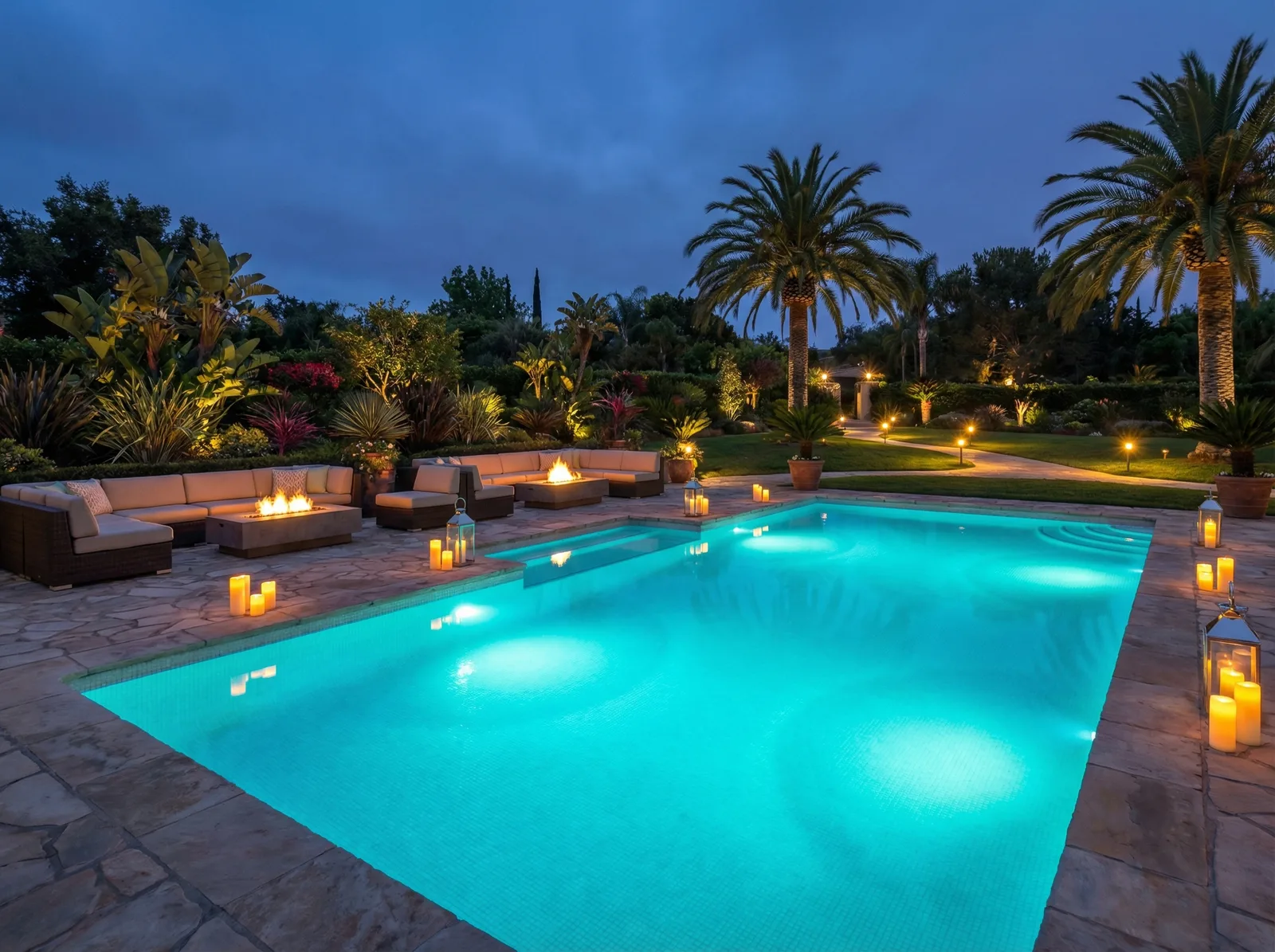 Визуализация дизайна бассейна с нейросетью RoomGPT