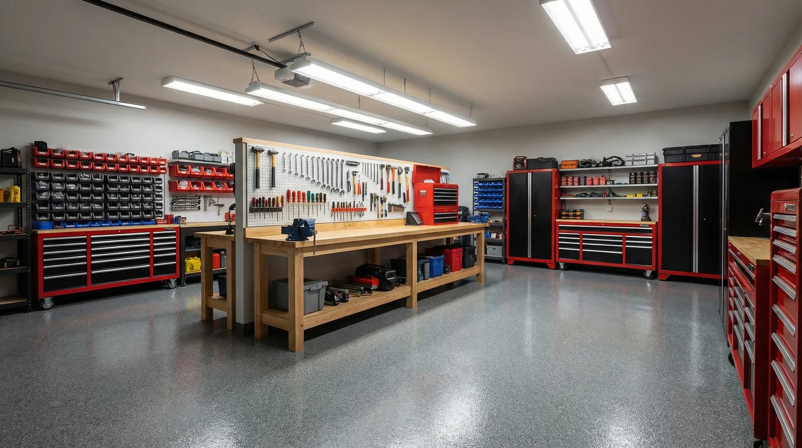 Дизайн гаража внутри — зонирование и отделка