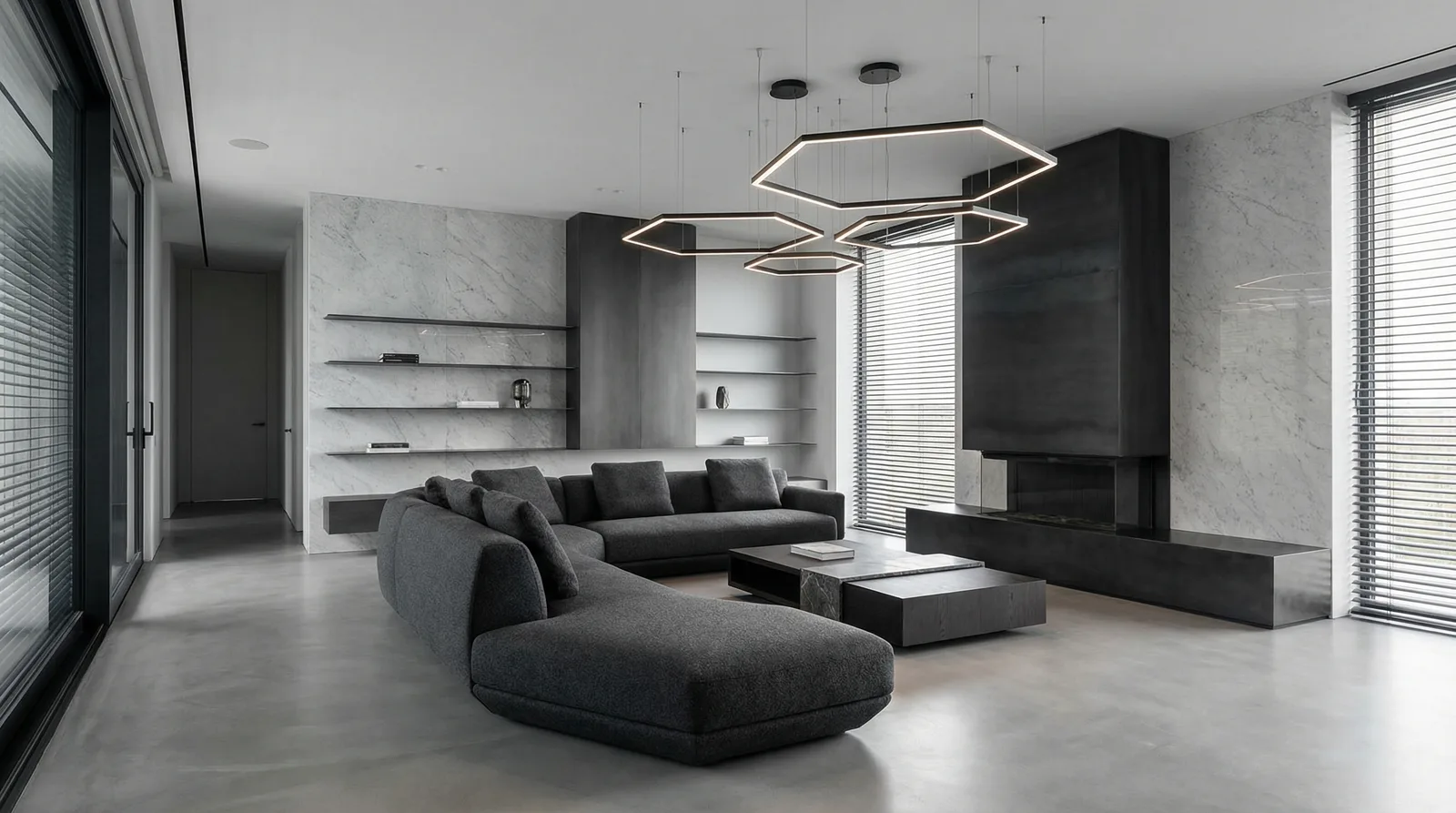 Современный дизайн интерьера — минимализм, геометрия, люксовые материалы