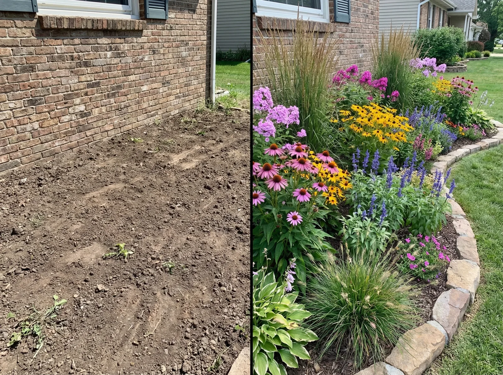 Визуализация дизайна клумбы с нейросетью RoomGPT