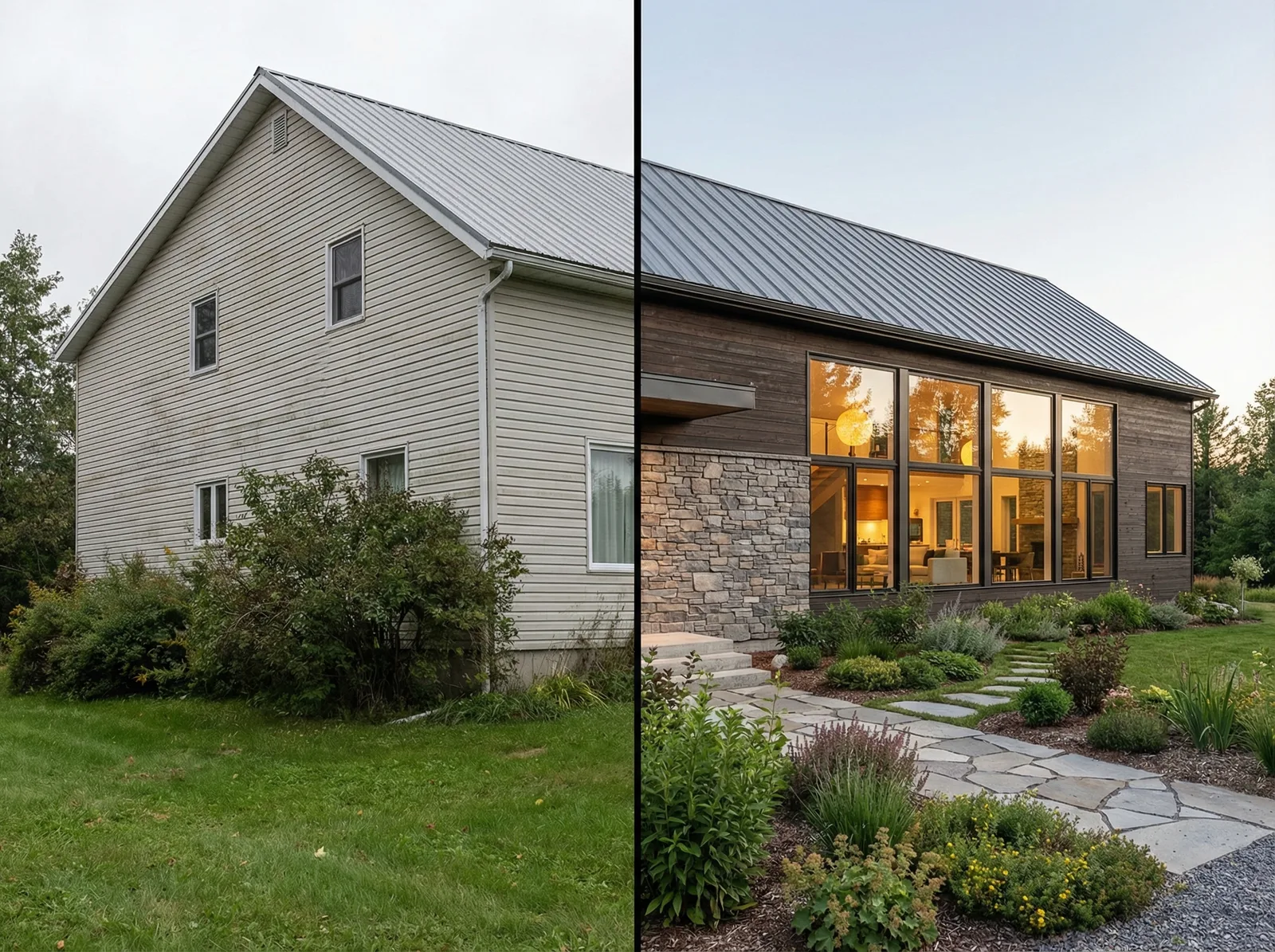 Визуализация дизайна коттеджа с нейросетью RoomGPT