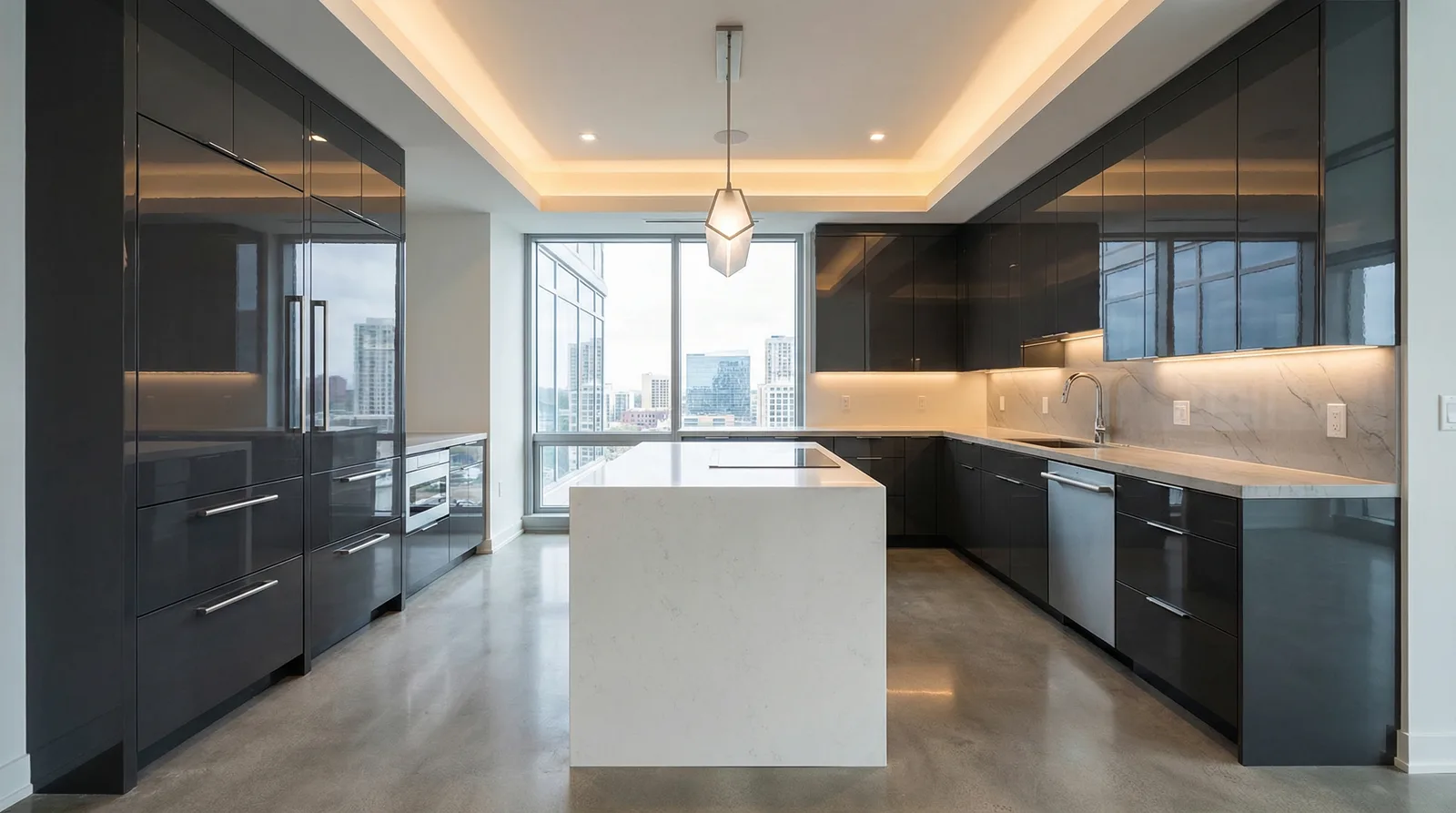 Типы планировок кухни — линейная, угловая, с островом