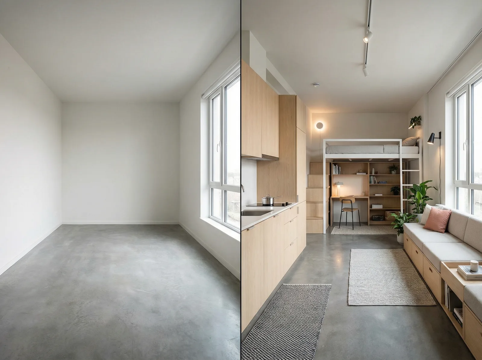 Визуализация квартиры-студии с нейросетью RoomGPT