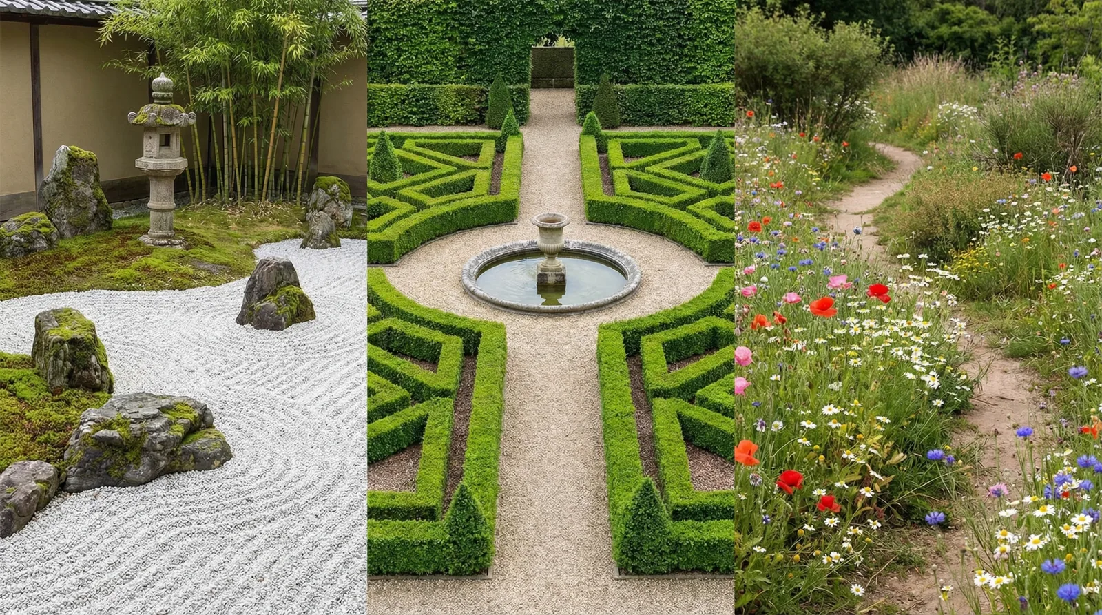 Стили садового дизайна — японский, английский, французский